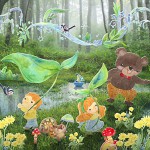 雨あがり　紙にんぎょう